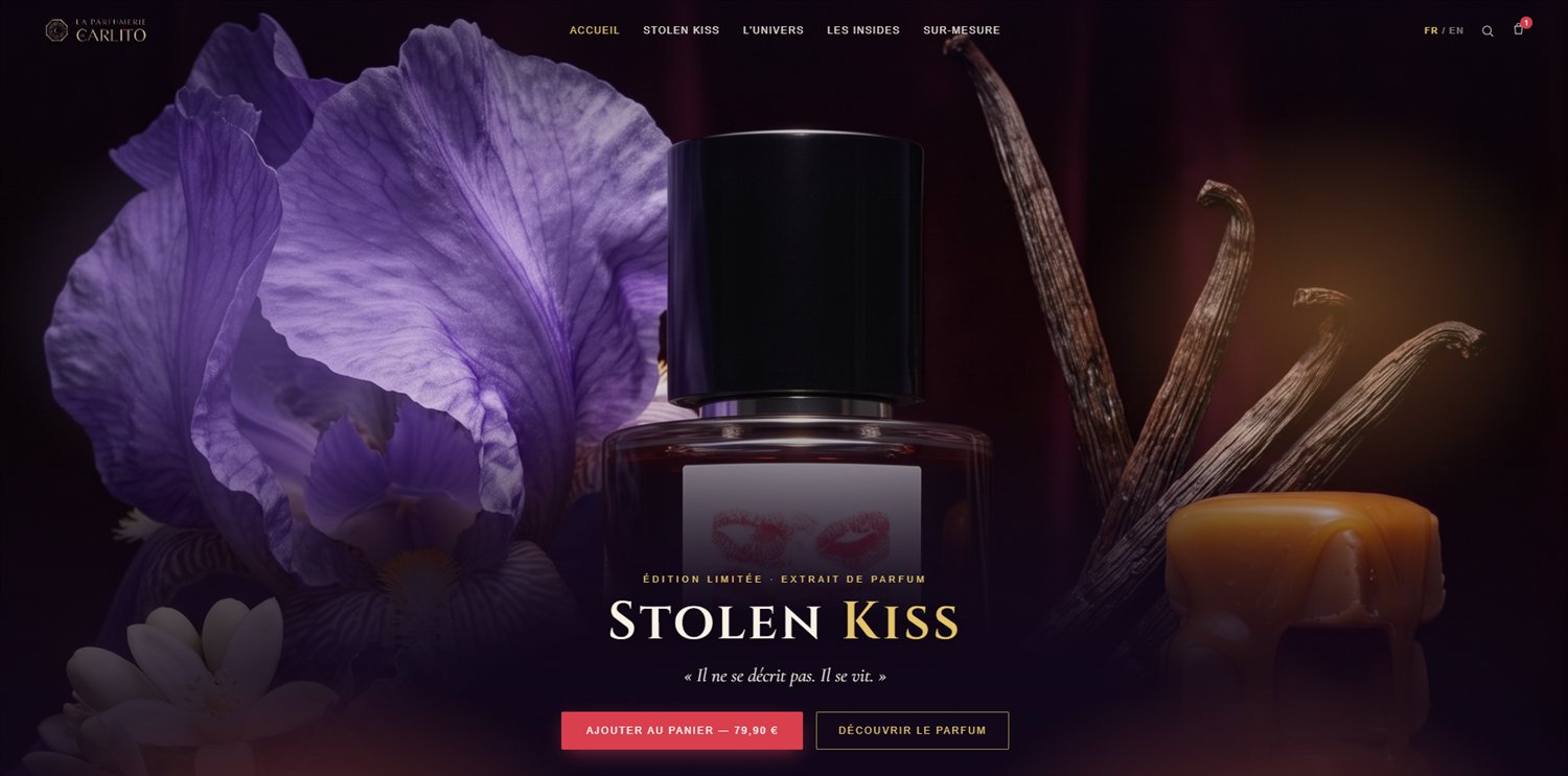 La Parfumerie de Carlito — aperçu du site